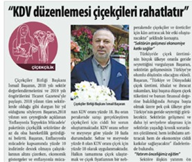 Ticaret Gazetesi Çiçekçilik Sektör Değerlendirmesi